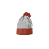 Richardson Heather Grey/Rust Chunk Twist Knit Beanie with Cuff