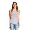 Next Level Women's Heather Grey/Black Ideal Colorblock Racerback Tank