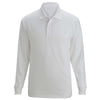 Edwards Unisex White Snag-Proof Long Sleeve Polo