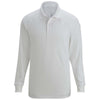 Edwards Unisex White Snag-Proof Long Sleeve Polo