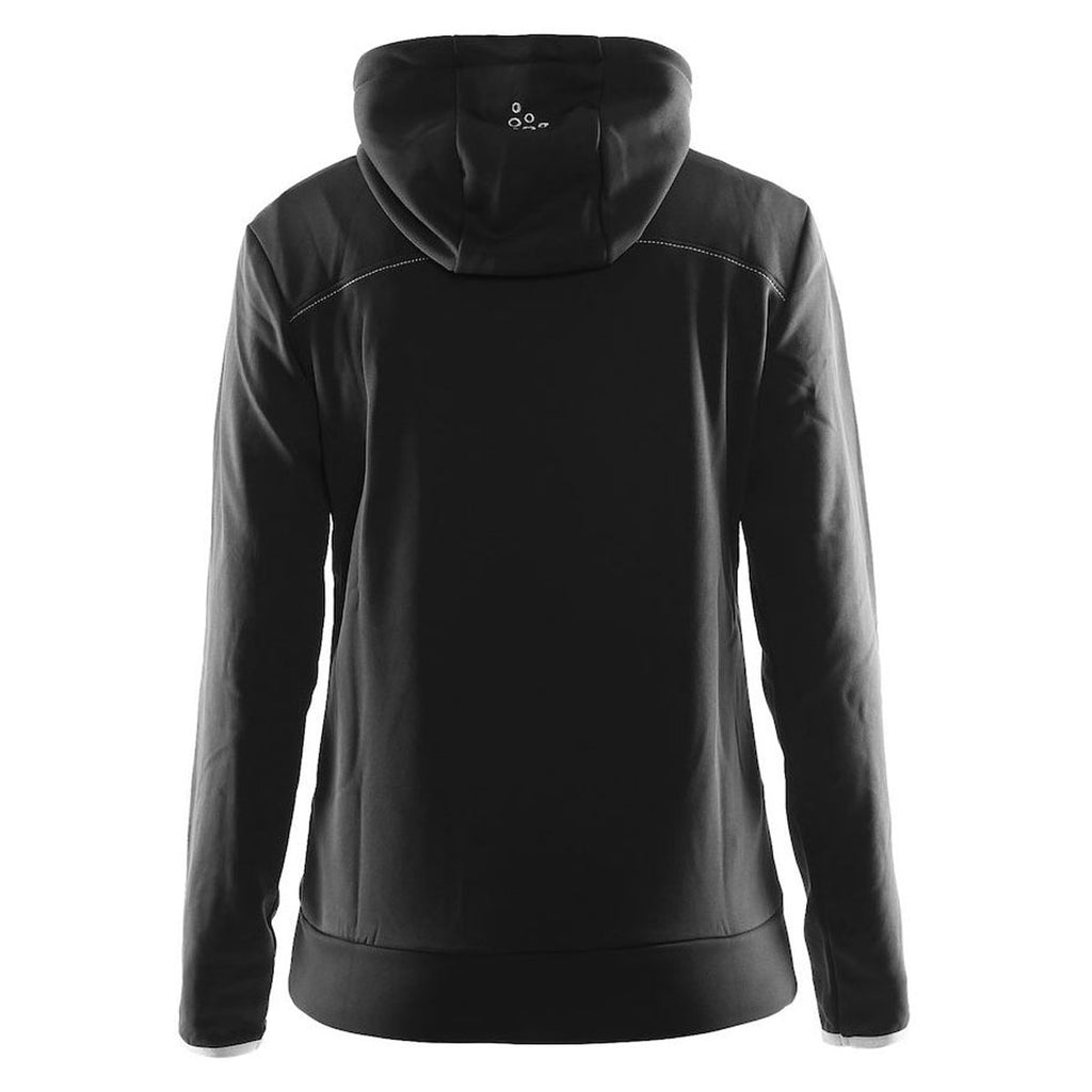 Craft Sports Women's Black/Platinum Leisure Full Zip Hood