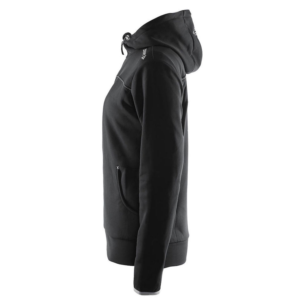 Craft Sports Women's Black/Platinum Leisure Full Zip Hood