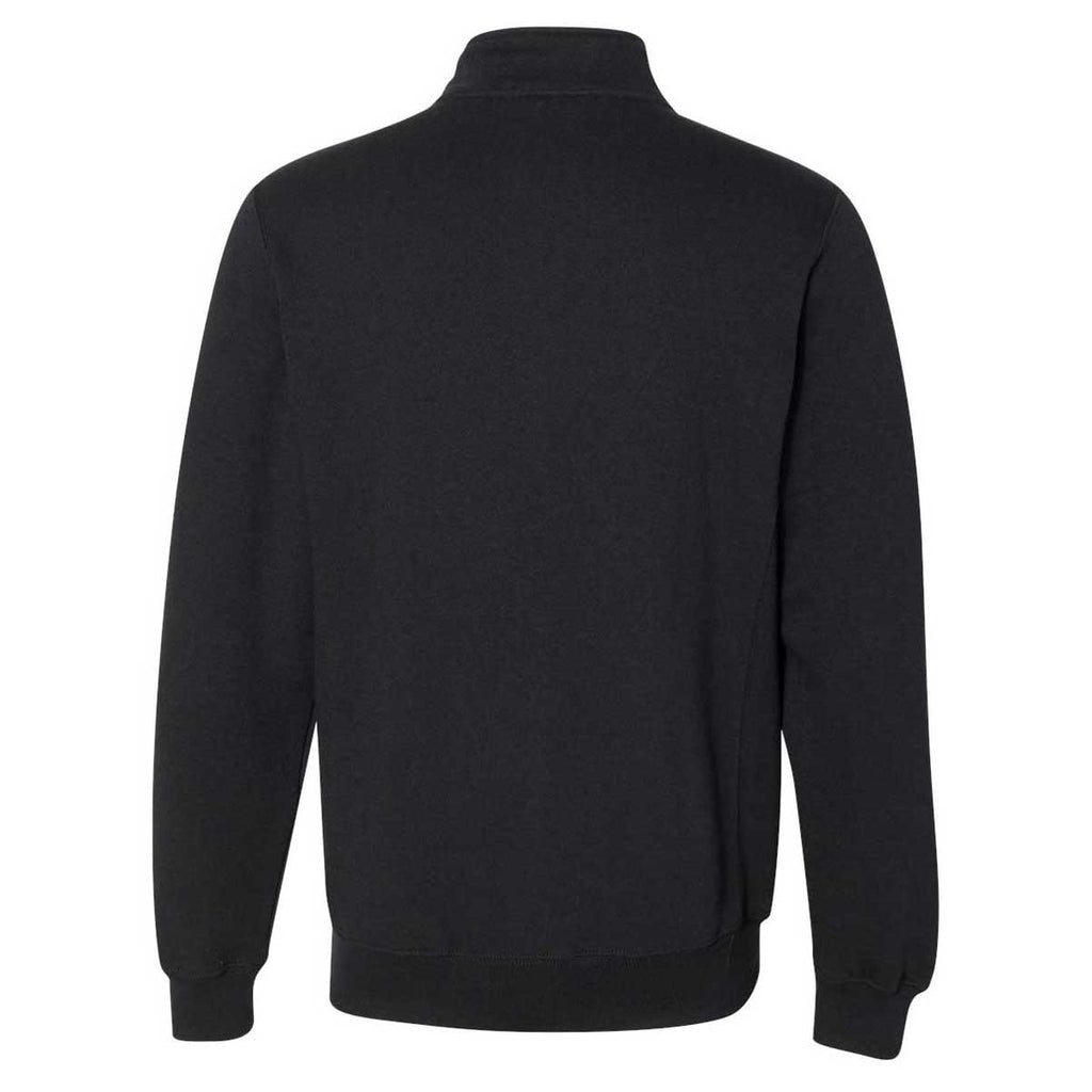 Russell Athletic Men's Black Dri Power Quarter-Zip Cadet Collar Sweatshirt