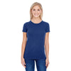 Threadfast Women's Navy Slub Jersey Short-Sleeve T-Shirt