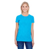 Threadfast Women's Turquoise Slub Jersey Short-Sleeve T-Shirt