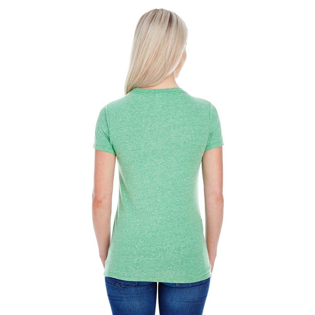 Threadfast Women's Green Triblend Short-Sleeve T-Shirt