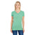 Threadfast Women's Green Triblend Short-Sleeve V-Neck T-Shirt