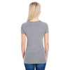 Threadfast Women's Grey Triblend Short-Sleeve V-Neck T-Shirt