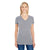 Threadfast Women's Grey Triblend Short-Sleeve V-Neck T-Shirt