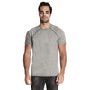 Next Level Men's Heather Grey Mock Twist Short-Sleeve Raglan T-Shirt