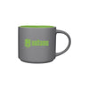 ETS Grey Monaco Ceramic Mug with Lime Lining - 16oz