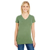 Threadfast Women's Vintage Grass Dye Short-Sleeve V-Neck T-Shirt