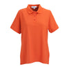 Vantage Women's Orange Soft-Blend Double-Tuck Pique Polo