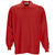 Vantage Men's Red Long Sleeve Soft-Blend Double-Tuck Pique Polo