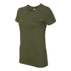 American Apparel Women's Olive Fine Jersey Short Sleeve T-Shirt