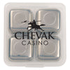 HIT Silver Stainless Steel Ice Cubes in Clear Case