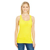 Threadfast Women's Active Yellow Spandex Performance Racer Tank