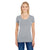 Threadfast Women's Active Heather Grey Spandex Short-Sleeve Scoop Neck T-Shirt