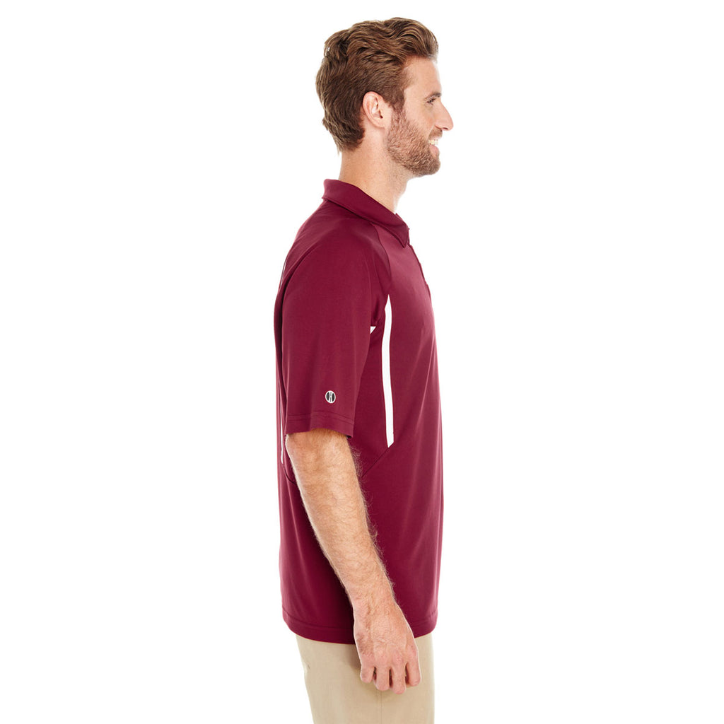 Holloway Men's Cardinal/White Avenger Short-Sleeve Polo