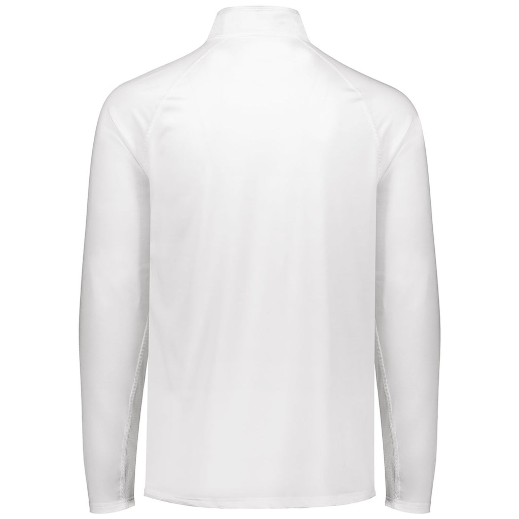 Holloway Men's White Electrify Coolcore 1/2 Zip Pullover