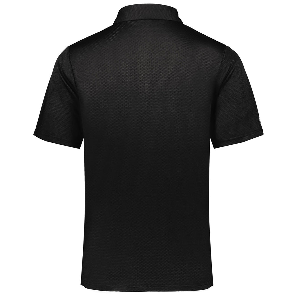 Holloway Men's Black/Carbon Prism Bold Polo