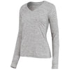 Holloway Women's Athletic Grey Heather Electrify Coolcore Long Sleeve Tee