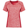 Holloway Women's Scarlet Heather Electrify Coolcore Tee