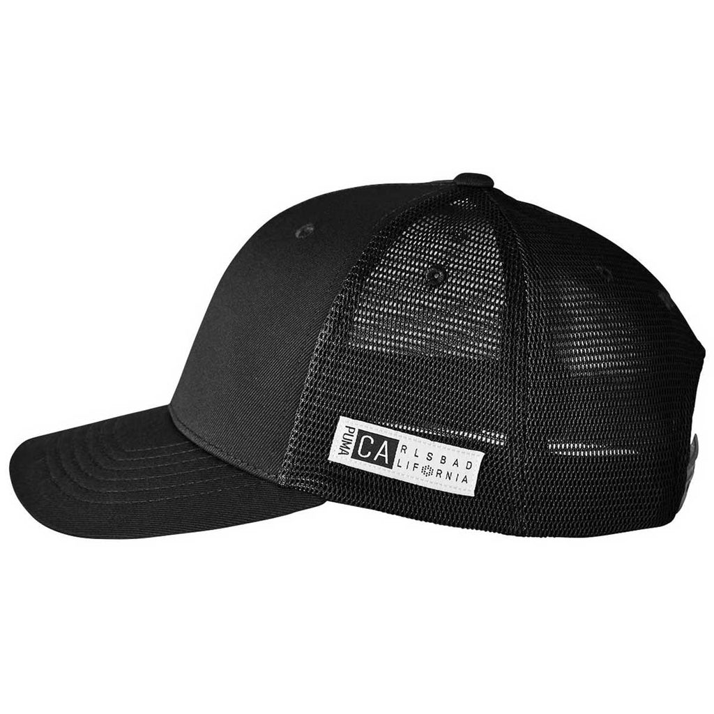 Puma Golf Black/Black 110 Snapback Trucker Hat