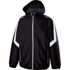 Holloway Men's Black/White Full Zip Charger Jacket