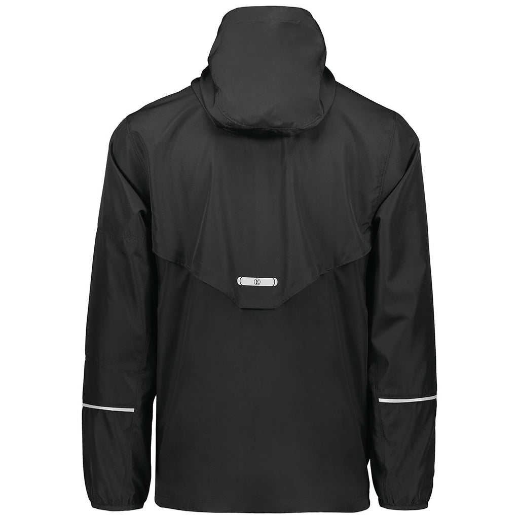 Holloway Men's Black Packable Full Zip Jacket