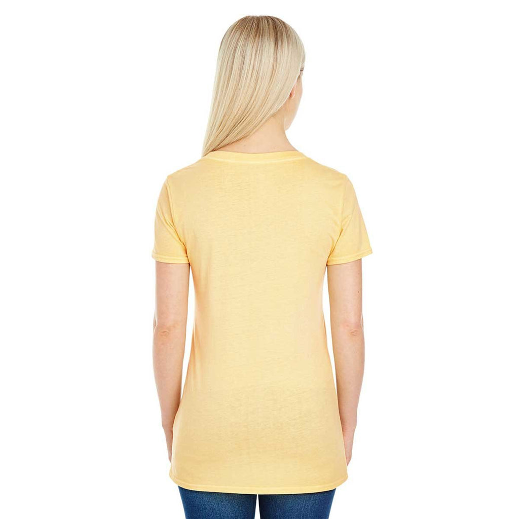 Threadfast Women's Butter Pigment Dye Short-Sleeve V-Neck T-Shirt