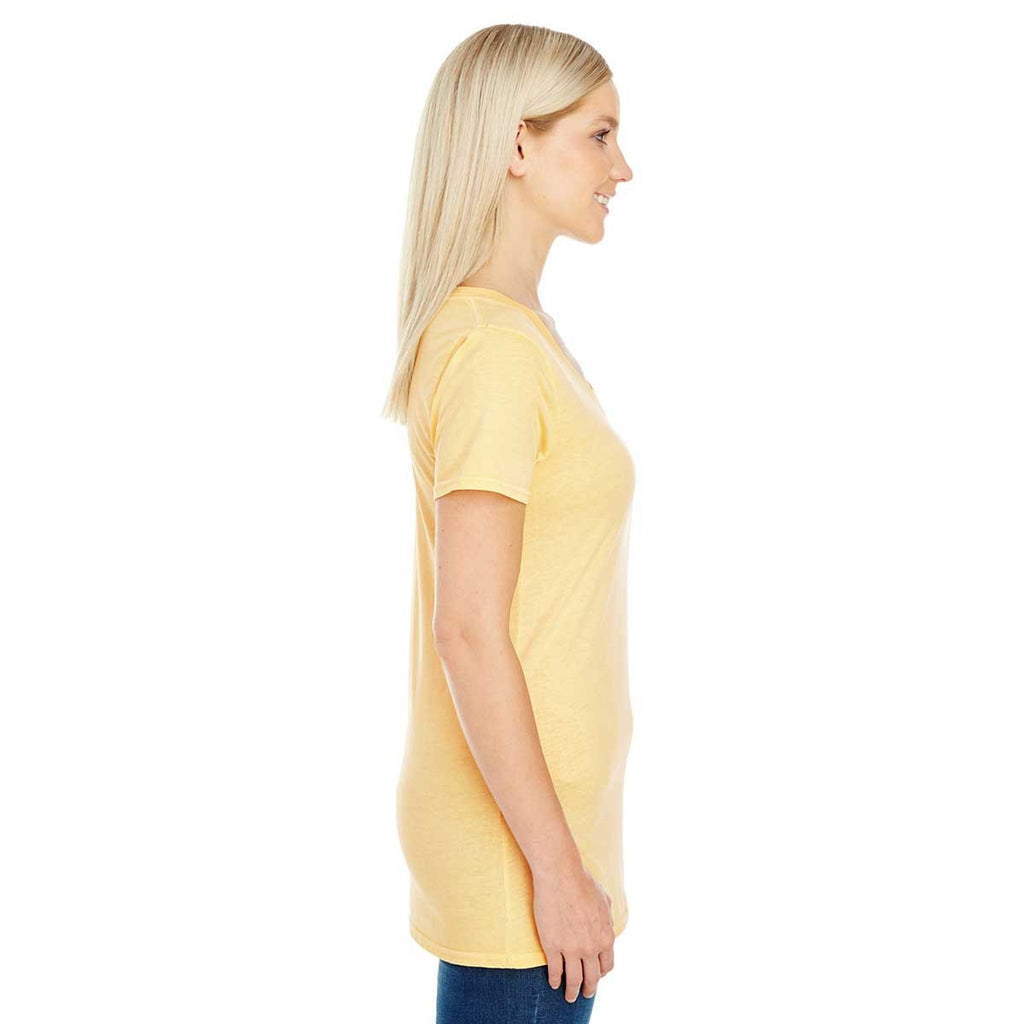 Threadfast Women's Butter Pigment Dye Short-Sleeve V-Neck T-Shirt