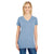 Threadfast Women's Denim Pigment Dye Short-Sleeve V-Neck T-Shirt