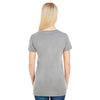 Threadfast Women's Grey Pigment Dye Short-Sleeve V-Neck T-Shirt