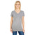 Threadfast Women's Grey Pigment Dye Short-Sleeve V-Neck T-Shirt