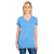 Threadfast Women's Royal Pigment Dye Short-Sleeve V-Neck T-Shirt