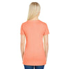 Threadfast Women's Tangerine Pigment Dye Short-Sleeve V-Neck T-Shirt