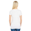 Threadfast Women's White Pigment Dye Short-Sleeve V-Neck T-Shirt