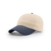 Richardson Stone/Navy Lifestyle Unstructured Combination Brushed Chino Cap