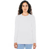 American Apparel Women's White Fine Jersey Classic Long Sleeve