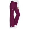 Cherokee Women's Wine Workwear Premium Core Stretch Jr. Fit Low-Rise Drawstring Cargo Pant