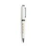 Zebra Crystal White Metallic Filare Twist Ballpoint