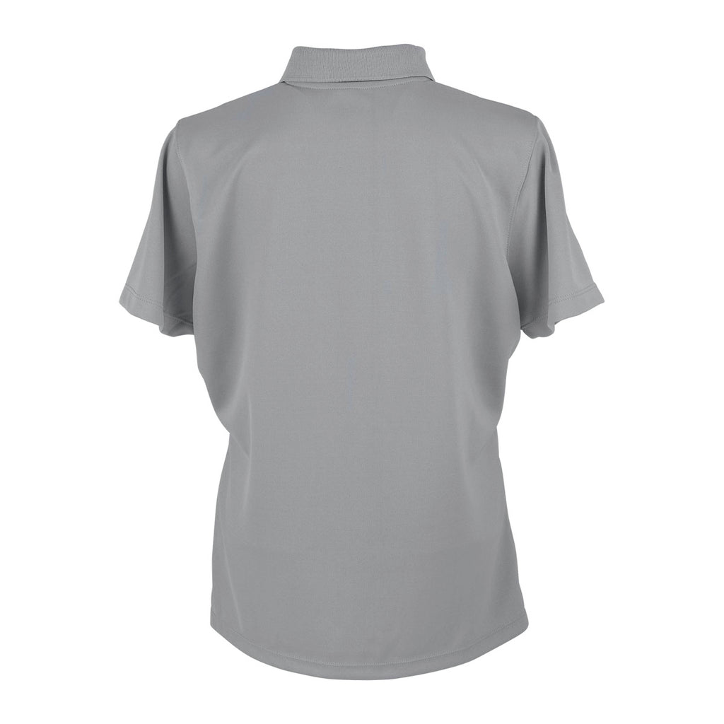 Vansport Women's Grey Omega Solid Mesh Tech Polo