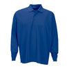 Vantage Men's Royal Omega Long Sleeve Solid Mesh Tech Polo