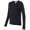 Weatherproof Women's Black Cotton Cashmere V-Neck Sweater