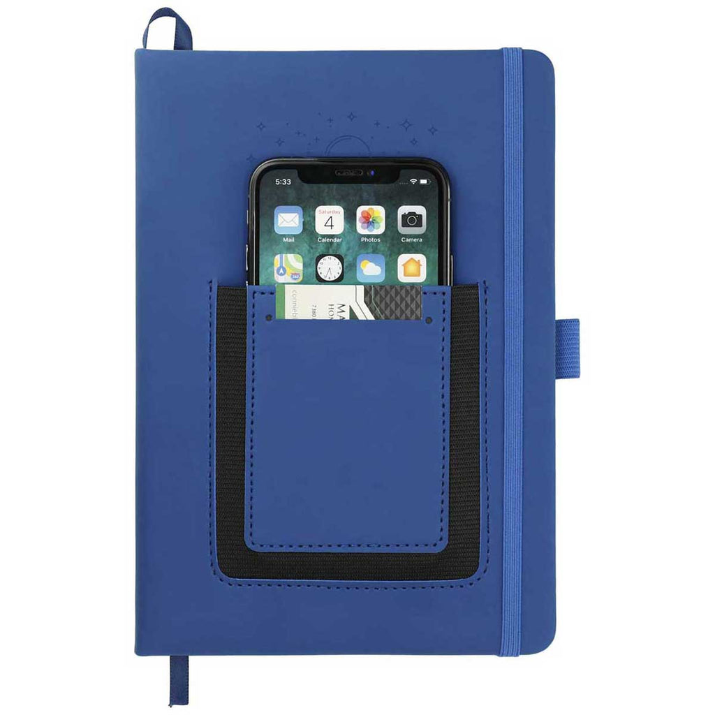 JournalBooks Navy 5.5" x 8.5" Vienna Phone Pocket Bound Notebook