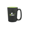 ETS Rocca Black/Glossy Lime Ceramic Mug 12 oz