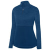 Augusta Women's Navy Shadow Tonal Heather Quarter Zip Pullover