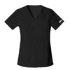 Cherokee Women's Black Flexibles V-Neck Knit Panel Top