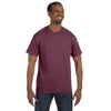 Jerzees Men's Vintage Heather Maroon 5.6 Oz Dri-Power Active T-Shirt